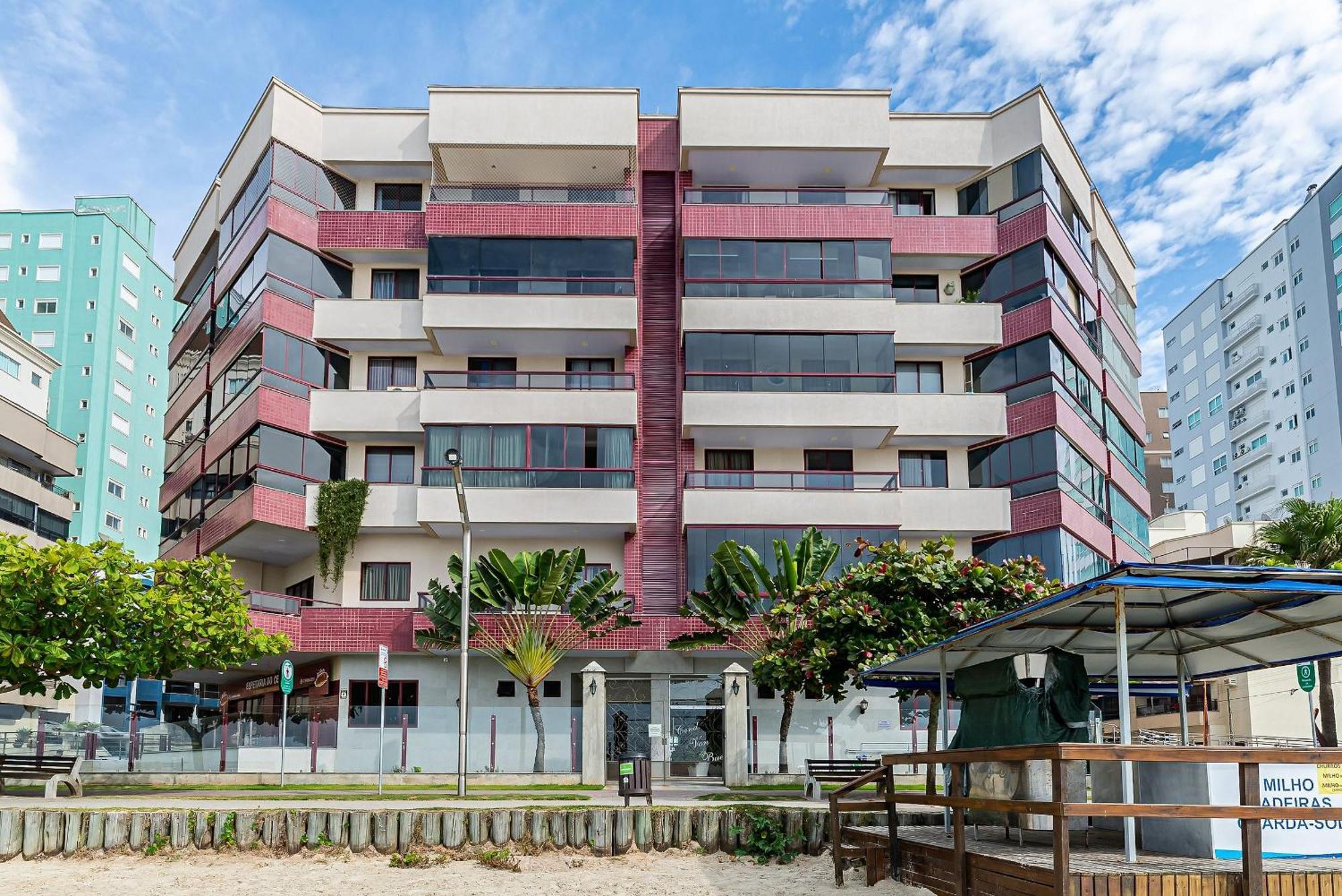 Apto Pe Na Areia Vista Mar Em Meia Praia Evb308 イタペマ エクステリア 写真
